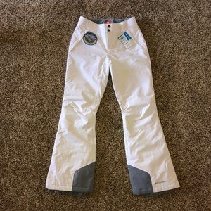 NWT Columbia White XS Regular Omni-Tech Snow Pants